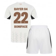 Bayer Leverkusen Victor Boniface #22 Bortaställ Barn 2024-25 Korta ärmar (+ Korta byxor)